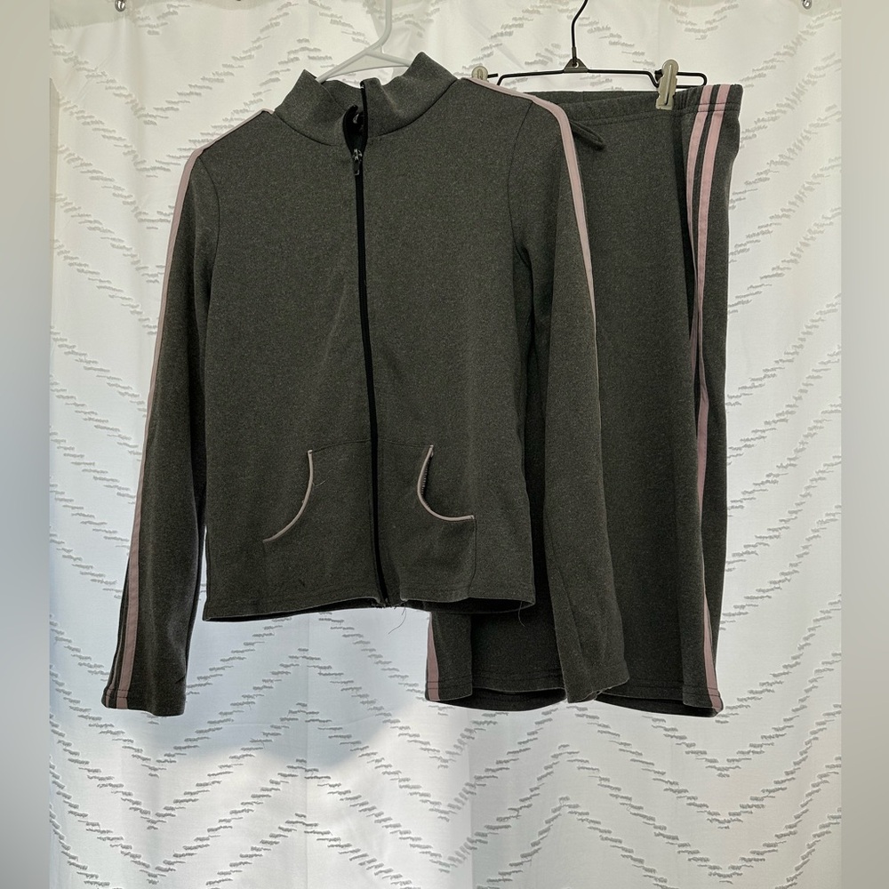 Women's Black Tracksuit with Pink Accents